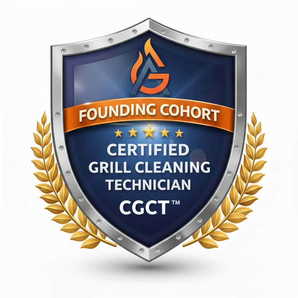 Husker Grill Cleaning technician certification emblem